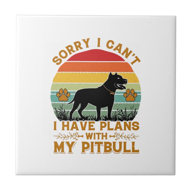 Pode Planos Cachorro Pitbull Retro Pôr do Sol_1 (Frente)