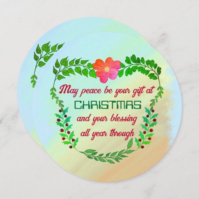 PODE SER O SEU PRESENTE NO Cartão de Natal DE NATA (Frente/Verso)