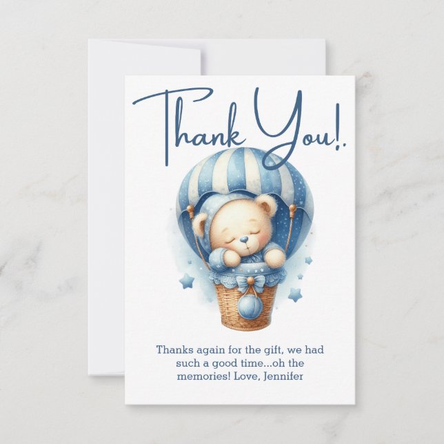 Podemos Esperar Cartões de agradecimentos Azul De  (Frente)