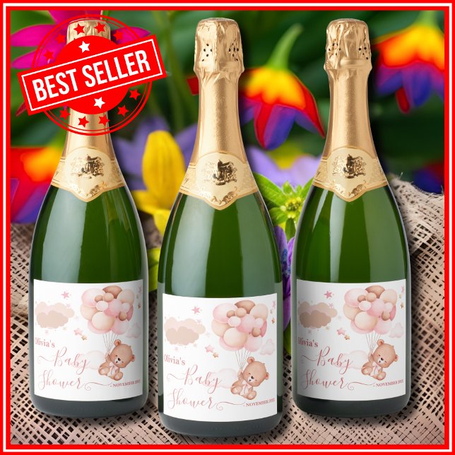 Podemos Esperar Chá de fraldas De Urso Rosa (Criador carregado)