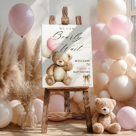 Podemos Esperar O Chá de fraldas Do Urso De Teddy