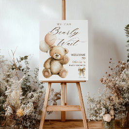 Podemos Esperar O Chá de fraldas Do Urso De Teddy