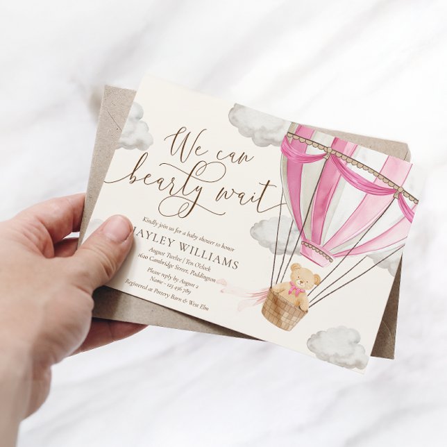 Podemos Esperar O Convite De Chá de fraldas Rosa (Criador carregado)