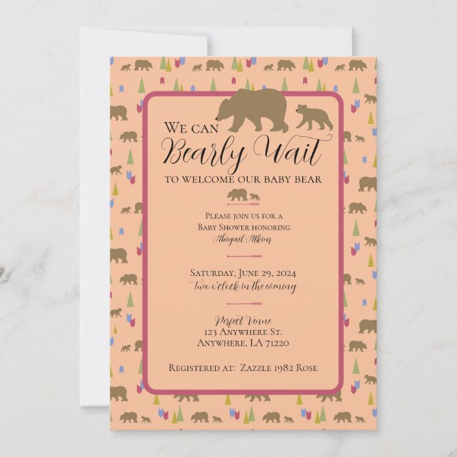 Podemos Interromper O Convite Para Chás de fraldas (Frente)