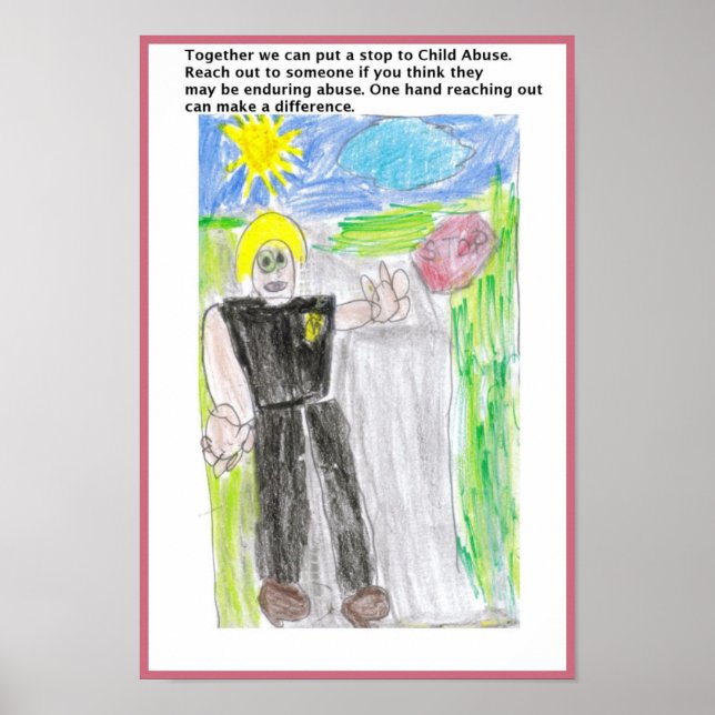 Podemos parar o Abuso de Crianças Poster (Frente)