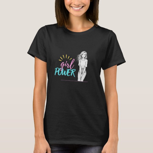 Poder da Menina | Camiseta Feminina Básica (Frente)
