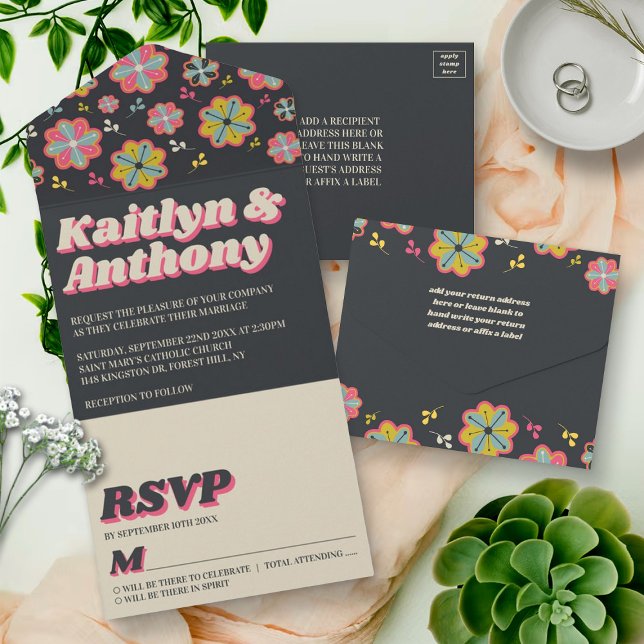 Poder das Flores Casamento Retro Groovy 70's (Criador carregado)