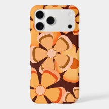 Poder das Flores - Laranja e Marrom Retrô Vintage 