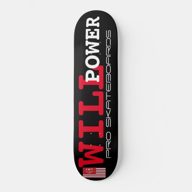 PODER DE VONTADE  Skateboard Profissional  Skatebo (Frente)