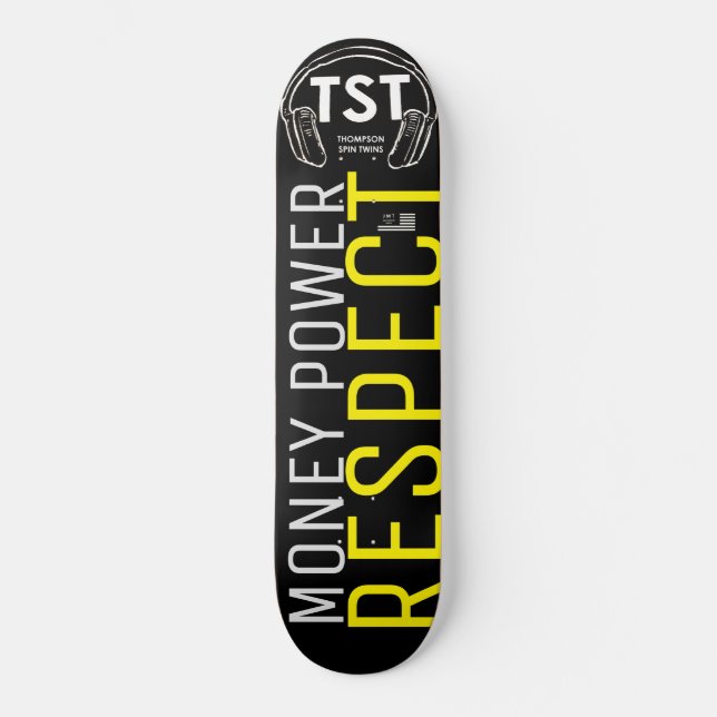 PODER DO DINHEIRO RESPEITO Skateboard (Frente)