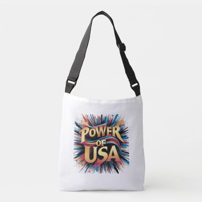 Poder do USA Tote Bag - Bold Patriotic Design (Frente)