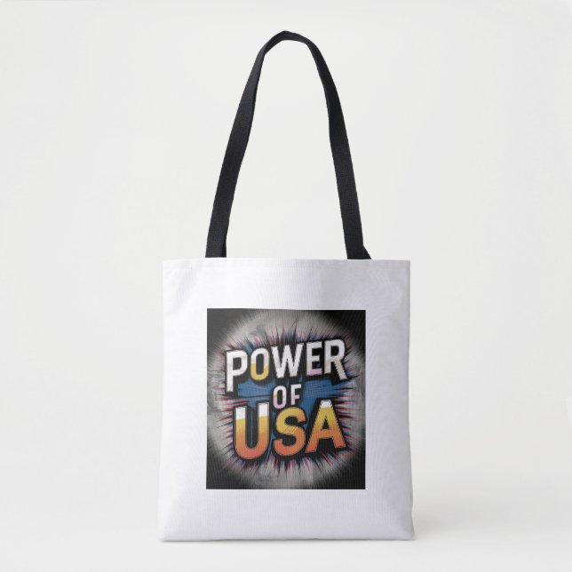 Poder do USA Tote Bag - Patriótico Americano (Frente)
