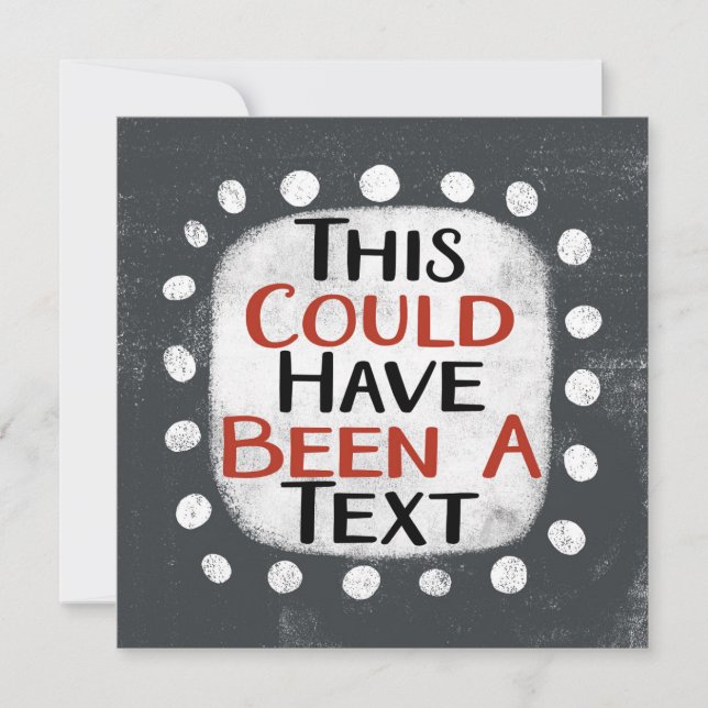 Poderia Ter Sido Um Cartão De Saudação De Texto (Frente)