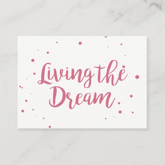 Poderoso Cartão de visita Vivendo O Sonho (Frente)