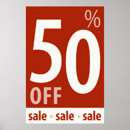 Poderoso sinal de 50% OFF SALE - poster de vendas