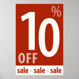 Poderoso sinal de VENDA de 10% OFF - poster de ven