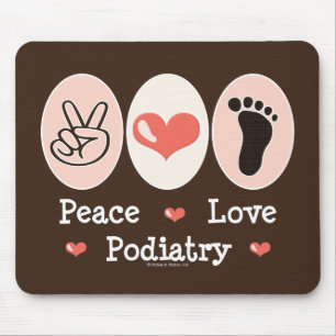 Podiatrist Mousepad do Podiatry do amor da paz