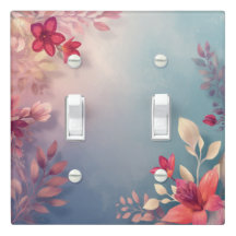 Poeira Macia Azul & Moldura Botânica Floral de Fra
