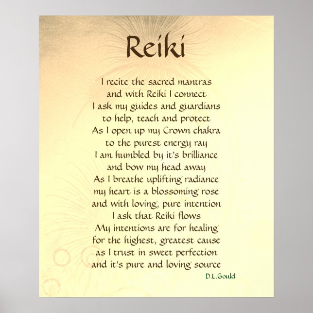 Poema-art poster 'Reiki' (Frente)
