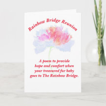 Poema: Conforto Para Perda De Pet; FL, Cartão Dobr