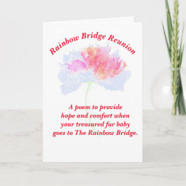 Poema: Conforto Para Perda De Pet; FL, Cartão Dobr