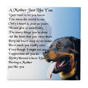 Poema da mãe - design de Rottweiler