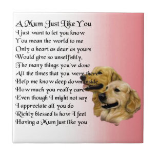 Poema da mãe - design do golden retriever