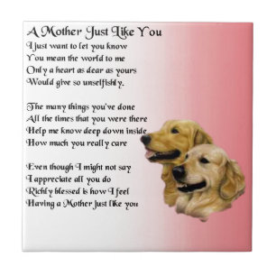 Poema da mãe - design do golden retriever