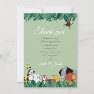 Poema de Agradecimento para Chá de Bebê de Animais