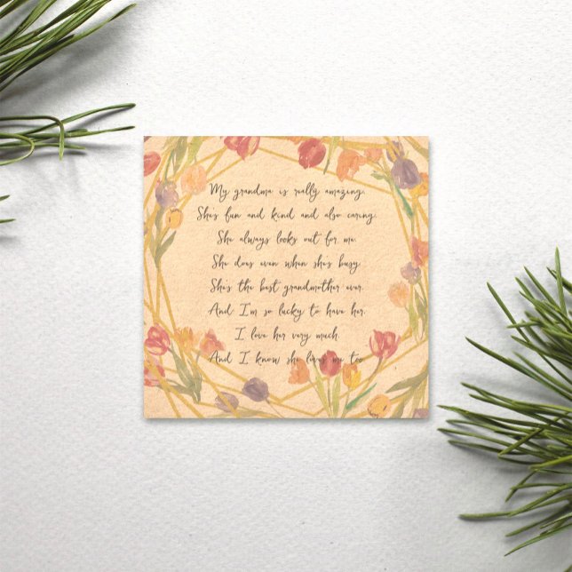 Poema de Apreciação Floral Elegante para Avó (Criador carregado)