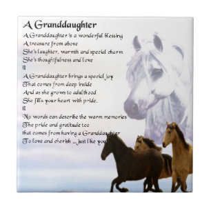 Poema de Grandaughter dos cavalos