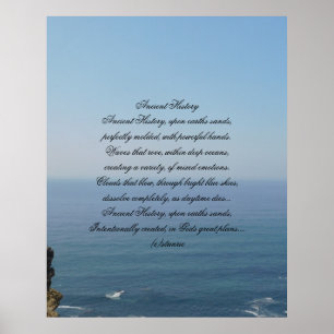 poema de História Antiga de poster na fotografia