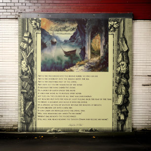 Poema de Pintura de Barco na Água