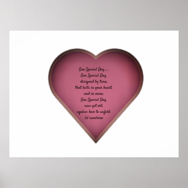 POEMA DE POSTER DE UM DIA ESPECIAL DO CASAMENTO (Frente)