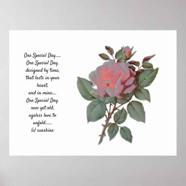 POEMA DE POSTER DE UM DIA ESPECIAL DO CASAMENTO (Frente)