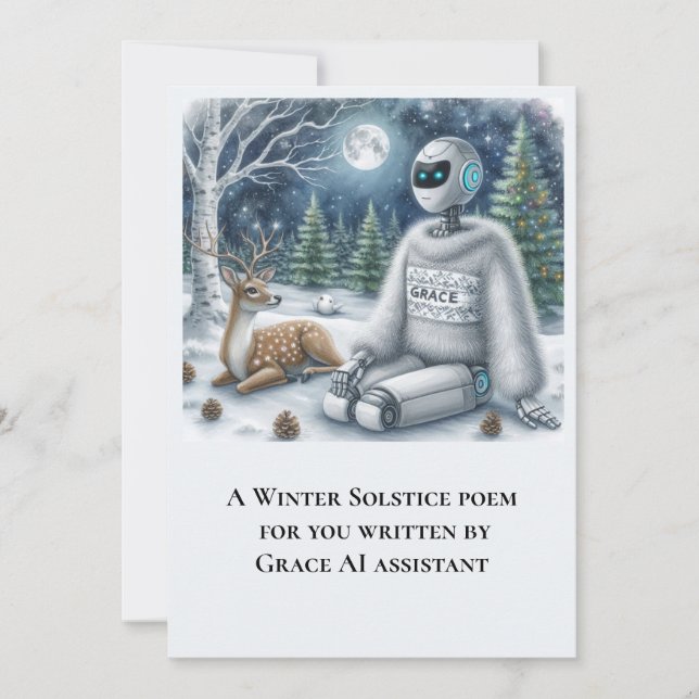 Poema de Solstício de inverno por Grace AI Robot F (Frente)