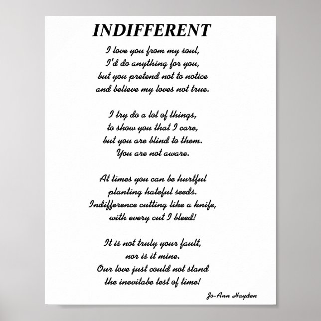 Poema diferenteImpressão, Poster de valor (Matte) (Frente)