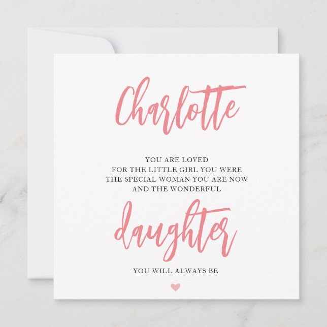 Poema do Cartão de Aniversário da Filha (Frente)