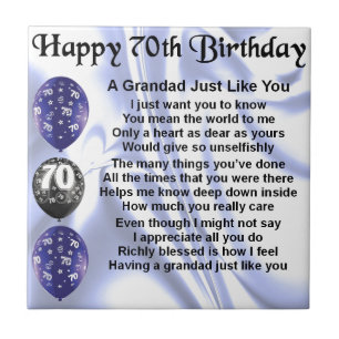 poema do grandad - aniversário do 70