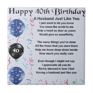 Poema do marido - aniversário de 40 anos
