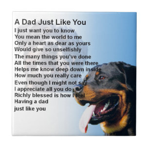Poema do pai - design de Rottweiler