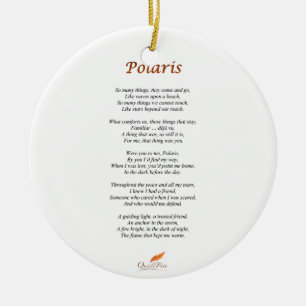Poema do Polaris no ornamento do círculo