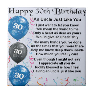 Poema do tio - aniversário de 30 anos