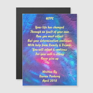 Poema "Esperança" - Cartão Magnético