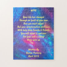 Poema "Esperança" - Quebra-cabeça