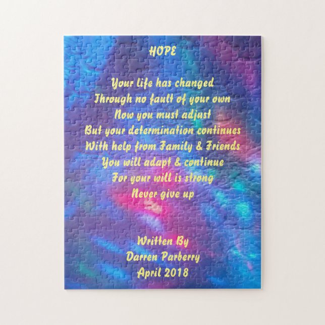 Poema "Esperança" - Quebra-cabeça (Vertical)