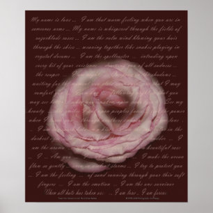 Poema "Meu nome é amor" Impressão Floral