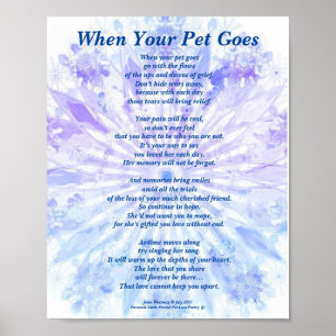 Poema: Mulher Pet Perde Simpatia PB Poster Matte