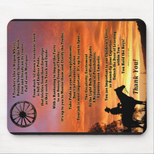 Poema ocidental Mousepad da apreciação do