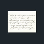 Poema personalizado de citação vow canvas arte<br><div class="desc">Adicione a sua citação a esta bela e esticada arte de muro de canvas. Um presente personalizado e pensativo para merecer por anos.</div>